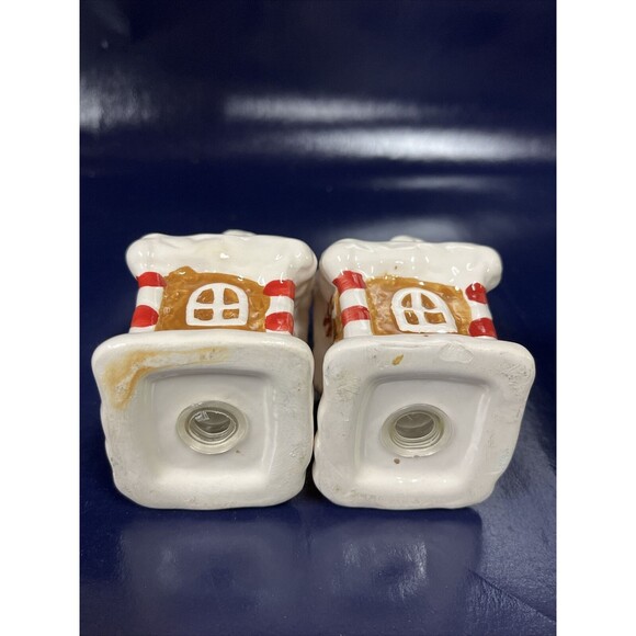 Gingerbread House Salt & Pepper Shaker Christmas Decor Unused  -‎ D9-1 - Picture 5 of 16